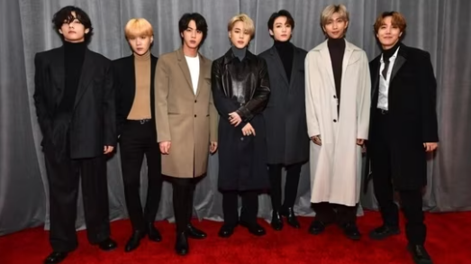 Grammys 2022: BTS hits the red carpet in style as they eye FIRST Grammy  Award win for 'Butter