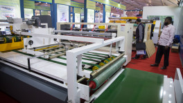 Apparel industries display their products at the International Garment Accessories &amp; Packaging Expo-2020 in the capital on Friday/Photo: Salahudddin Ahmed