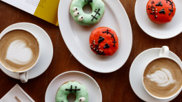 Spooky donuts at White Canary Cafe on Halloween