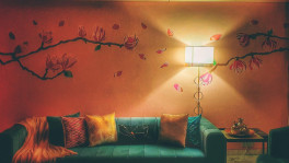 The vibrant wall of a private home. Photo: Courtesy