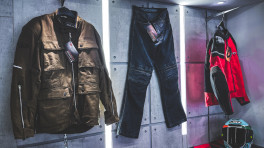 Quality riding jackets and pant on display at GearX Bangladesh - country's largest motorcycle accessories distributor. Photos: Sahil Ahsan/TBS