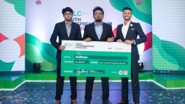 Rashik Hassan, Riasat Zaman, and Ashfaqul Azam, founder of EcoVia. Photo: Courtesy 
