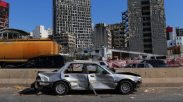 August 4 blast in Beirut’s port killed more than 200 people last year. Photo: Tamara Saade              