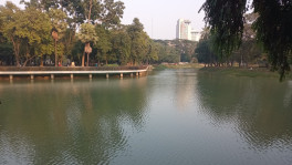 The view of a lake inside the Ramna Park in the capital. Photo: TBS