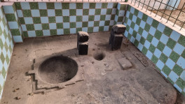 A stone altar was used to behead human sacrifices and drain the blood into an adjoining pot by Tantrik Deoraj before the Islamic preacher Shah Makhdum defeated the Tantrik princes. Photo Inam Ahmed