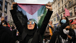 This year has seen the largest pro-Palestine demonstrations across the United States and Europe in defiance of the West’s policy of unconditional support to Israel’s military campaign in Gaza. Photo: Bloomberg
