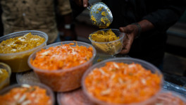The comfort of home cooked halwa is not always a luxury everyone can afford. Sweet shops come to the rescue during Shab-e-barat. Photo: Nayem Ali