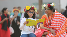 Engaging with children in reading during their early years not only instills the habit in them but also strengthens the bond between parents and children. Photo: Syed Zakir Hossain