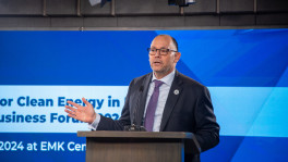 US Ambassador Peter Haas speaks at the Indo-Pacific Business Forum (IPBF) at the EMK Center in Dhaka on 21 May. Photo: Courtesy