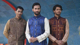  At present, local fashion houses mostly incorporate hand work like zardosi, karchupi or kantha stitch in their designs. Photo: Bishworang

