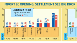 Import LCs drop by 13% in July-August FY25 due to political instability, lack of investment