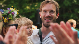 Felix Arvid Ulf Kjellberg aka PewDiePie with his son Björn. Photo: Collected