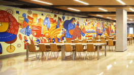 Characterised by minimalist compositions and large-scale figurative illustrations, Tirtho’s murals can bring a wall to life. Artwork by Reesham Shahub Tirtho