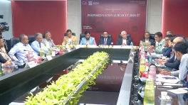 ICAB leaders held a press conference titled "Chartered Accountants' Views on the Proposed National Budget 2026-27" at the CA Bhaban in the capital today (13 June). Photo: TBS