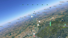 A screengrab shows Google Earth’s flight simulator, now available on web browsers. Photo: Collected