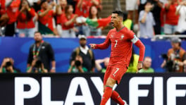 Soccer Football - FIFA World Cup 2026 - Group K - Portugal v Uzbekistan - Houston Stadium, Houston, Texas, US - 23 June 2026 Portugal's Cristiano Ronaldo celebrates scoring their first goal. Photo: Reuters